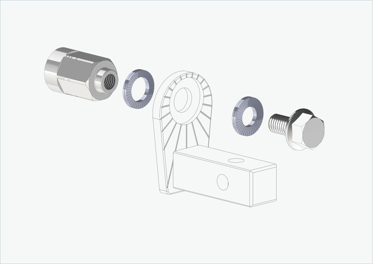 Adapter voor massieve as - FG 9.5 - (3/8 x 26)