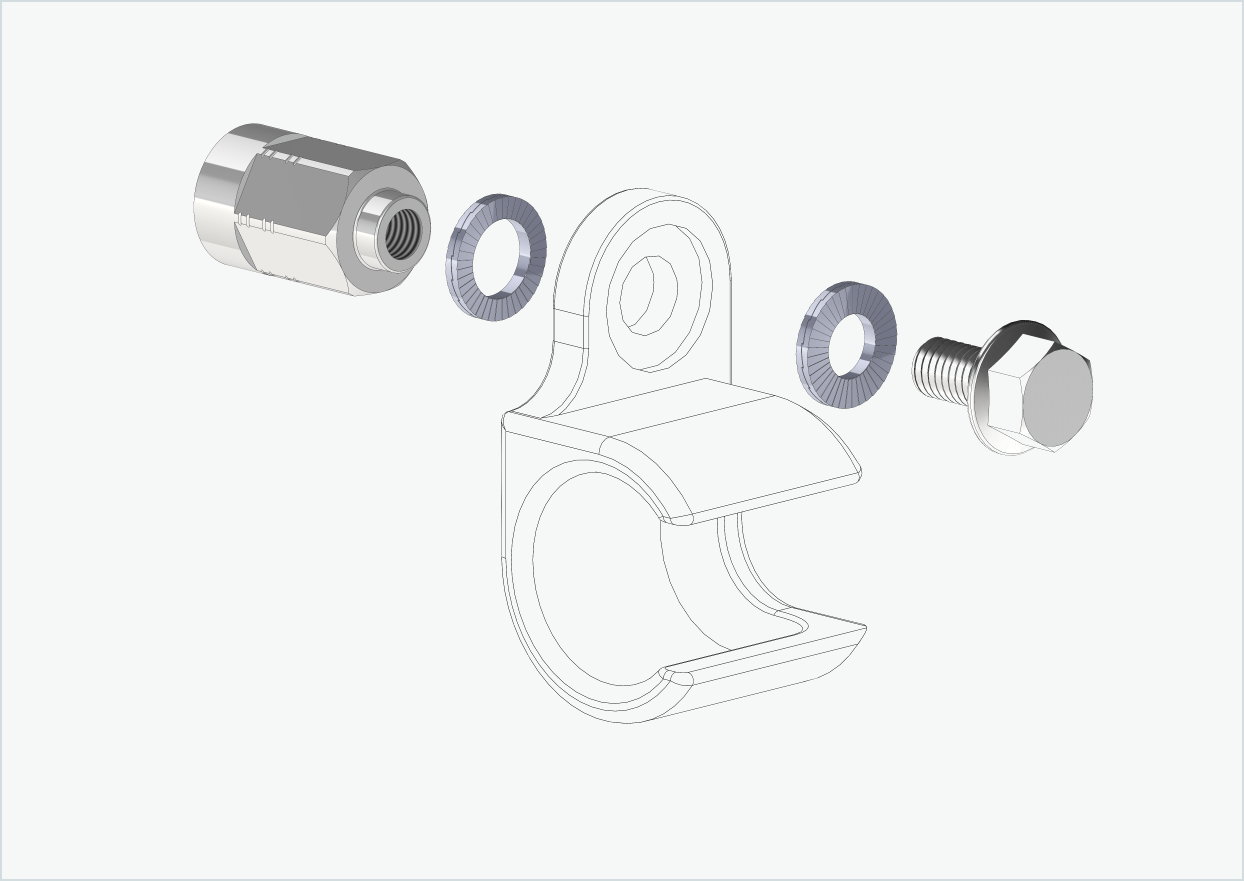 Adapter voor massieve as - FG 10.5 - (13/32 x 26)