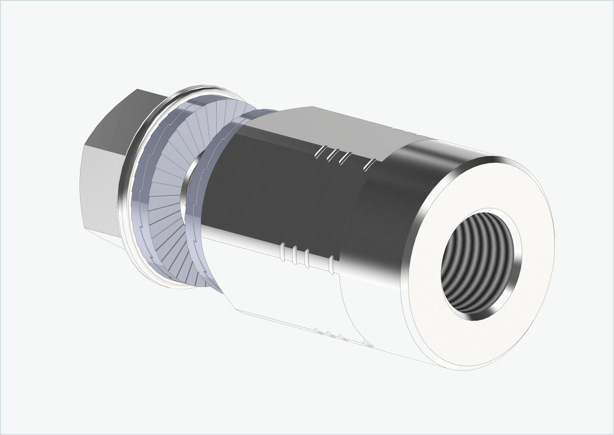 Adapter voor massieve as - M10 x 1,00