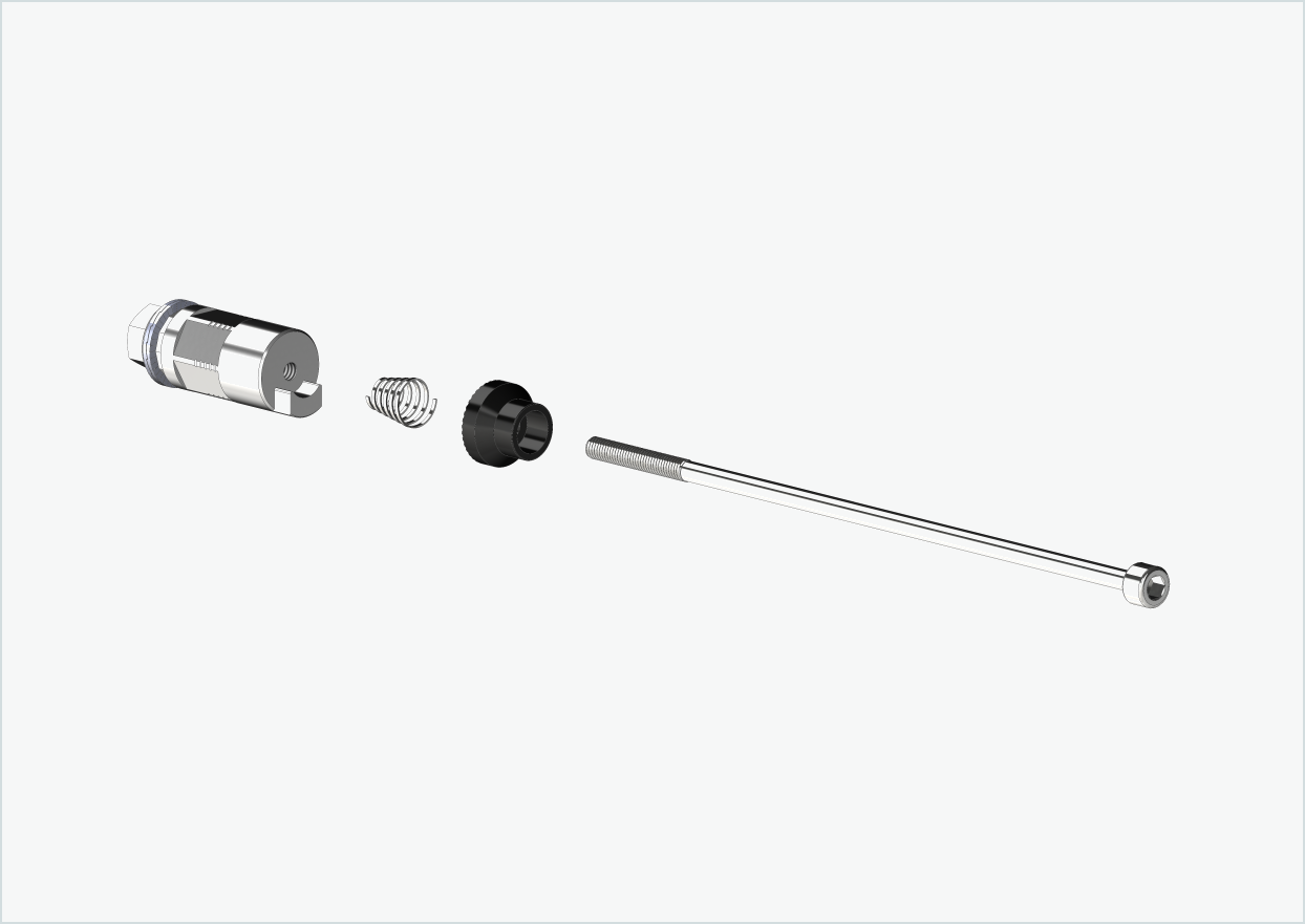 Snelspanas met polygoonadapter | klemlengte 154mm - 165mm