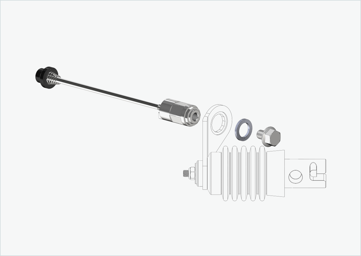 Snelspanas met polygoonadapter | klemlengte 154mm - 165mm