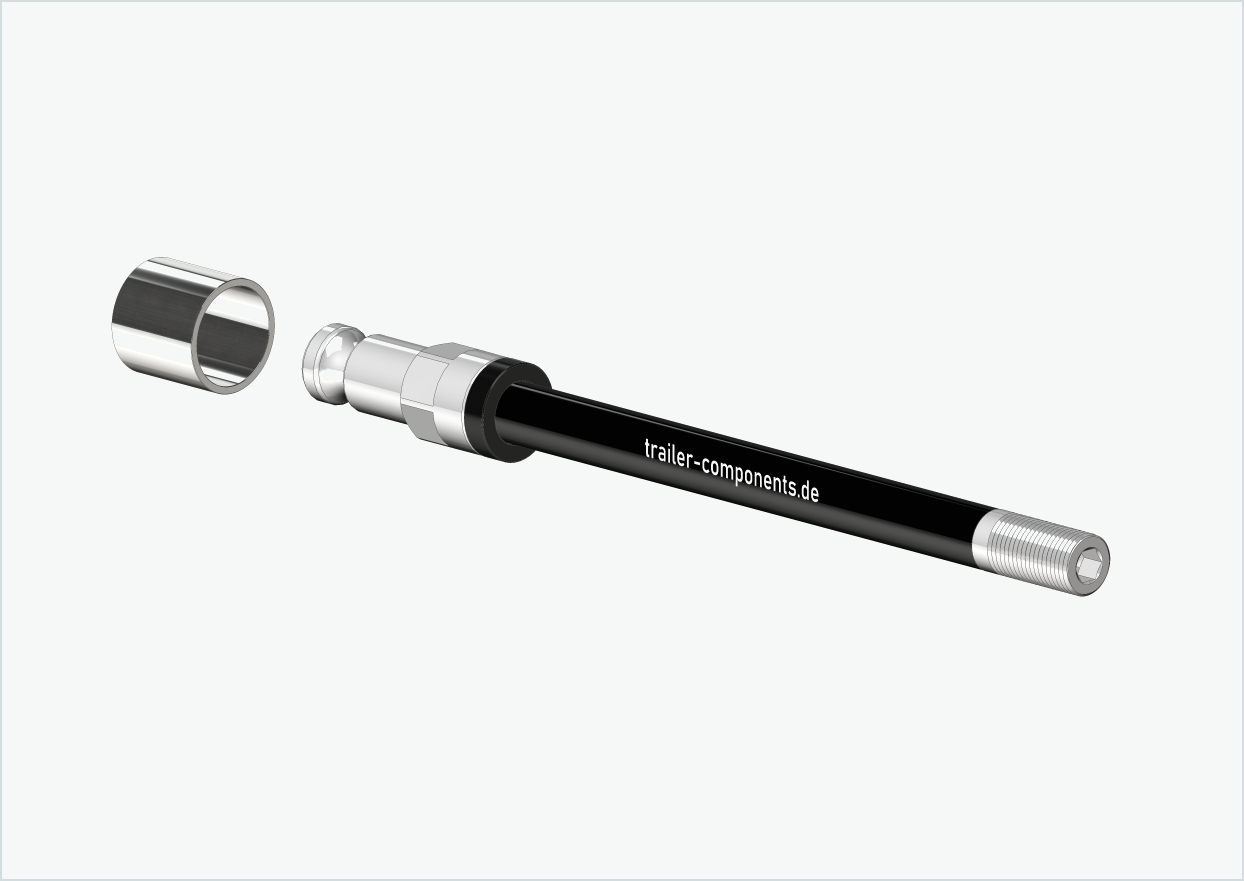 Doorgaande as met adapter / M12 x 1.00 | voor Croozer aanhangwagens vanaf 2018