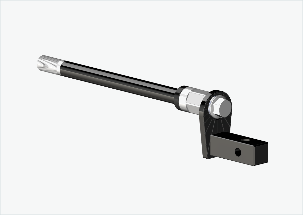 Doorgaande as met adapter Universeel / M12 x 1,75
