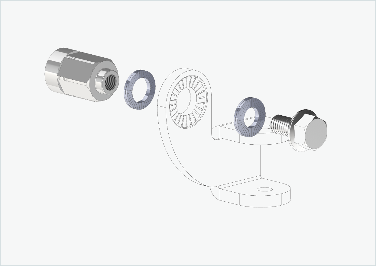 Adapter voor massieve as - M12 x 1,00
