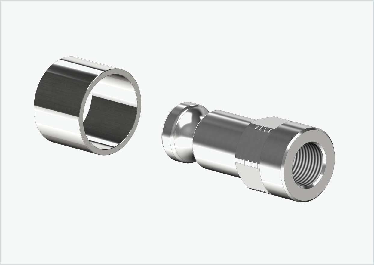 Adapter voor massieve as - M12 x 1,00 | voor Croozer aanhangwagens vanaf 2018