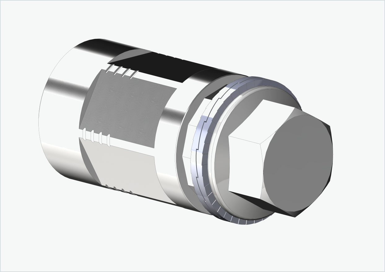 Adapter voor massieve as - M12 x 1,00