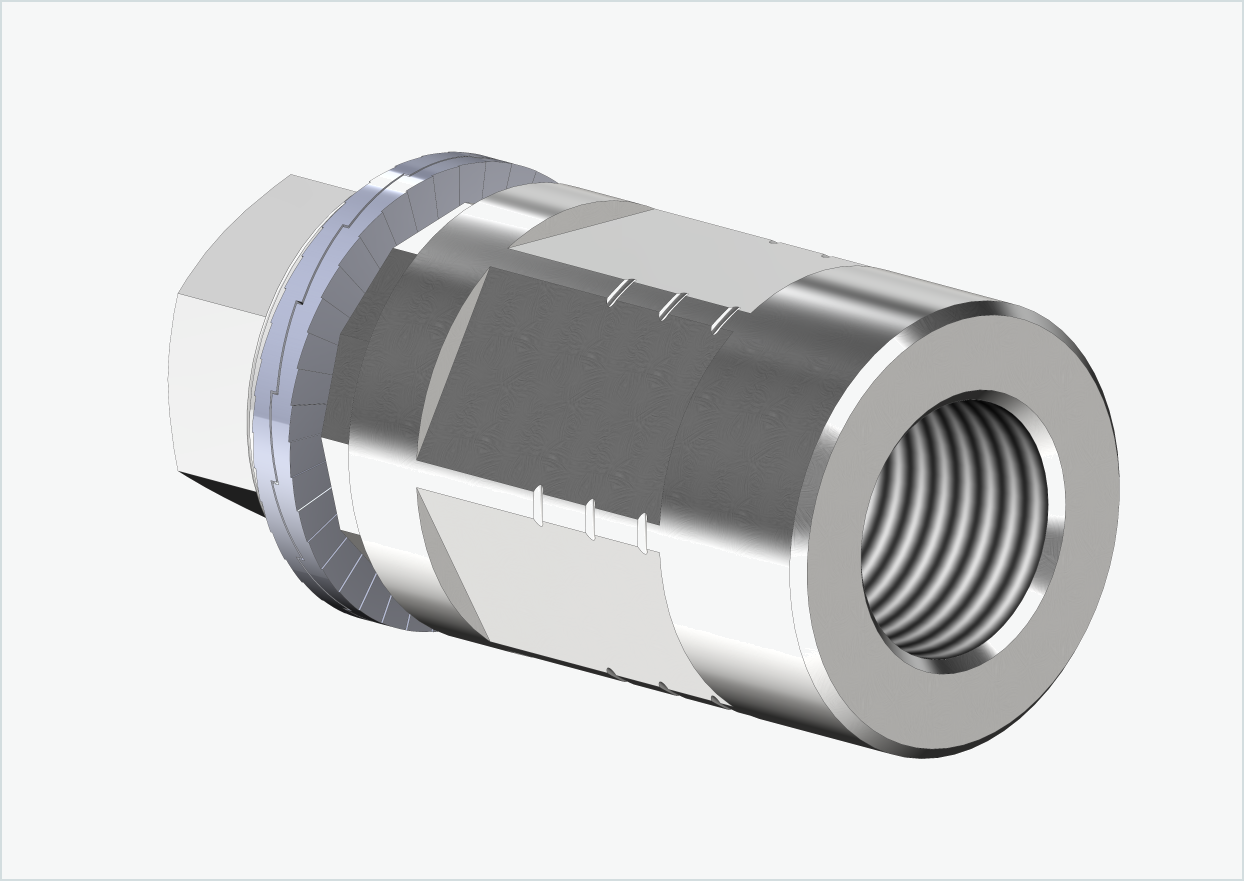 Adapter voor massieve as - M12 x 1,25