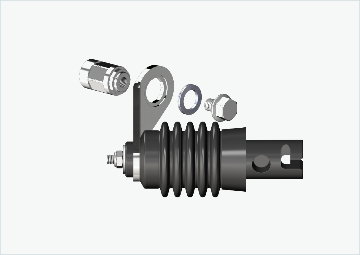 Adapter voor massieve as - M10 x 1,00