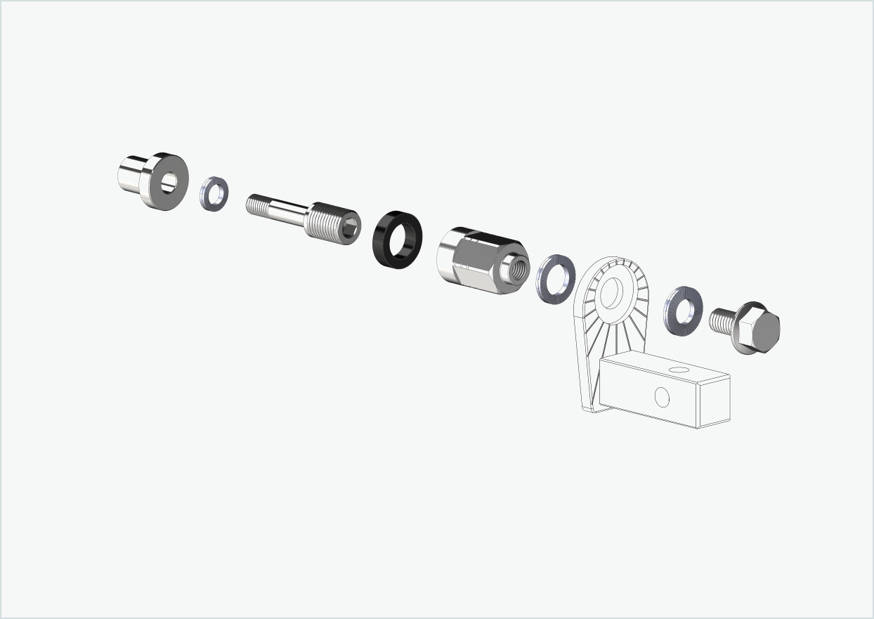 Adapter Universeel XL voor Rohloff-naaf Speedhub 500-14 / A12 | geschikt voor Thule, Qeridoo, Burley, Prophete, Hamax, Trixie en vele anderen