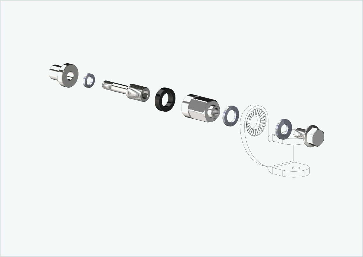 Adapter Universeel XL voor Rohloff-naaf Speedhub 500-14 / A12 | geschikt voor Thule, Qeridoo, Burley, Prophete, Hamax, Trixie en vele anderen