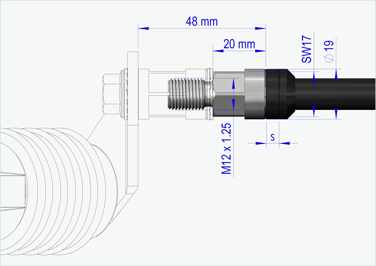 Syntace steekas (X-12) met verwisselbaar systeem / M12 x 1,50