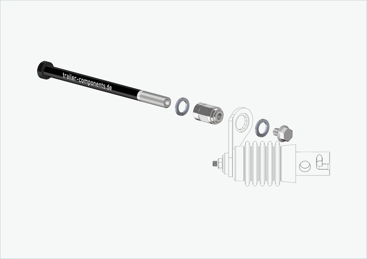 Snelspanas met Weber-adapter voor TOUT TERRAIN | voor linkse draad M12 x 1.50 - geschikt voor Weber koppelingen type: E - EL - ES