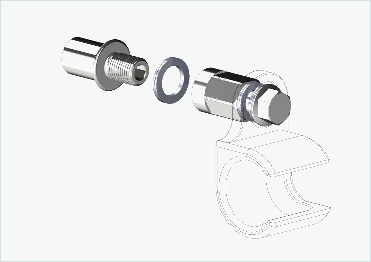 Cowboy 4 - Draadadapter kort - M12 x 1,25 | Bundel met adapter universeel