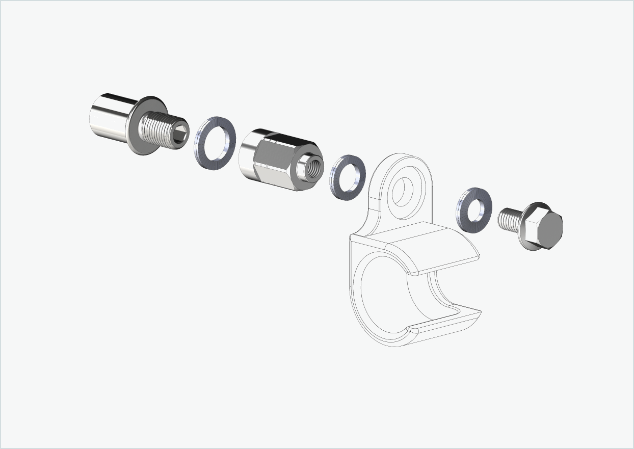 Cowboy 4 - Draadadapter kort - M12 x 1,25 | Bundel met adapter universeel
