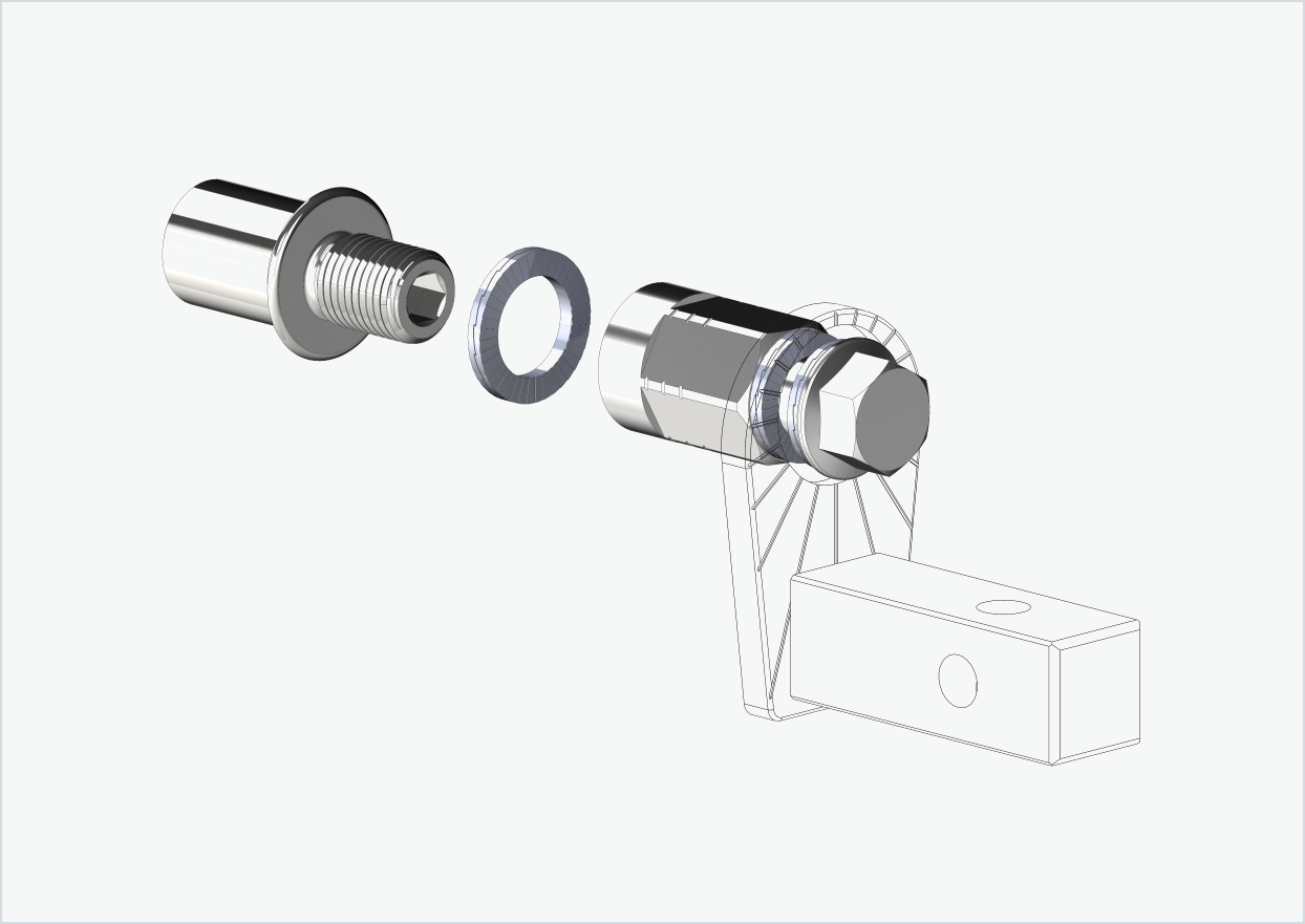 Cowboy 4 - Draadadapter kort - M12 x 1,25 | Bundel met adapter universeel