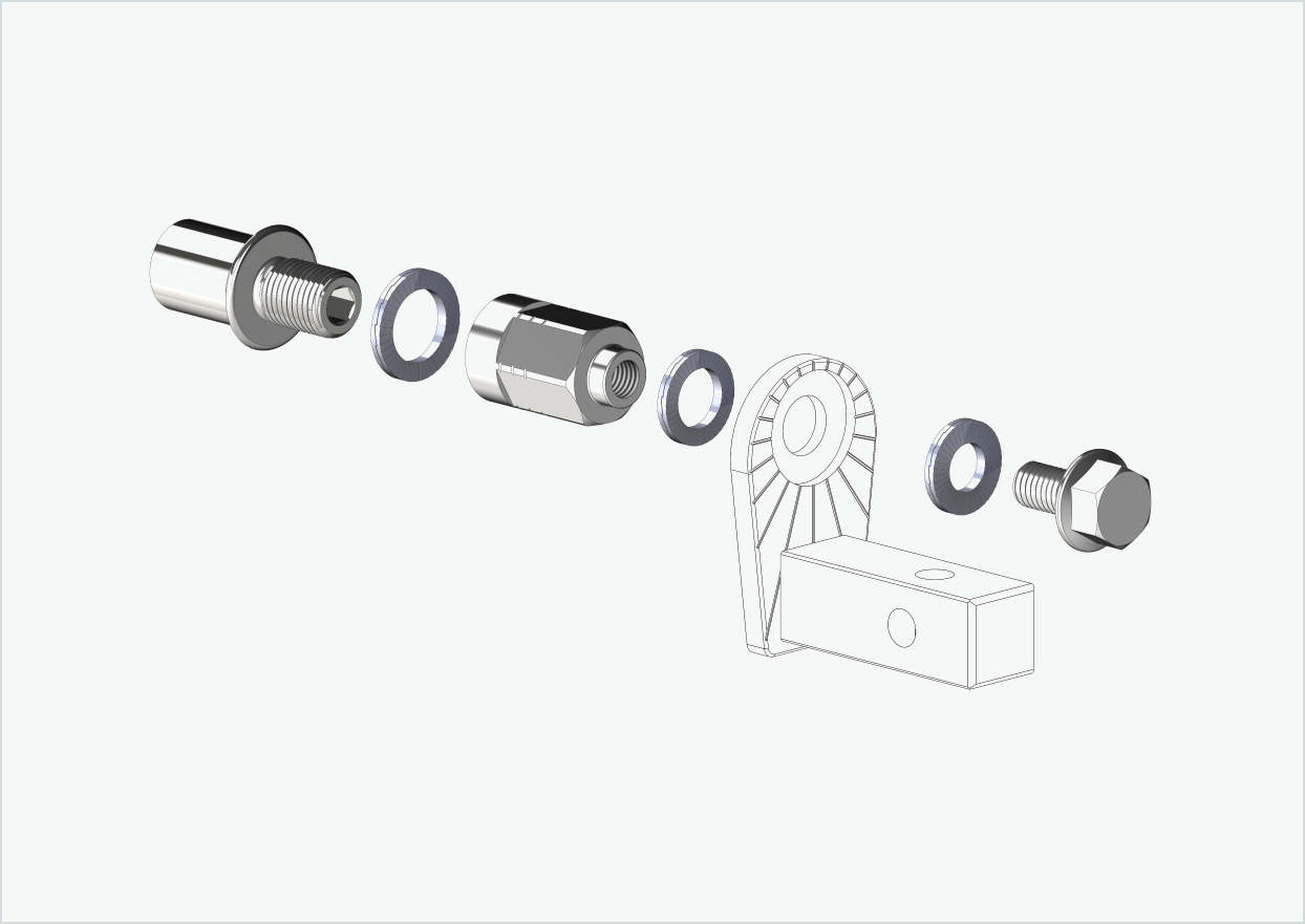 Cowboy 4 - Draadadapter kort - M12 x 1,25 | Bundel met adapter universeel