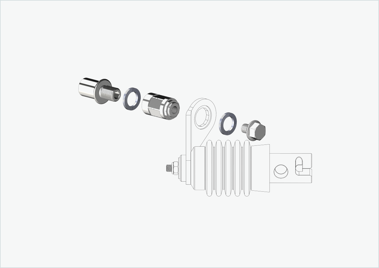 Cowboy 4 - Draadadapter kort - M12 x 1,25 | Bundel met adapter Weber