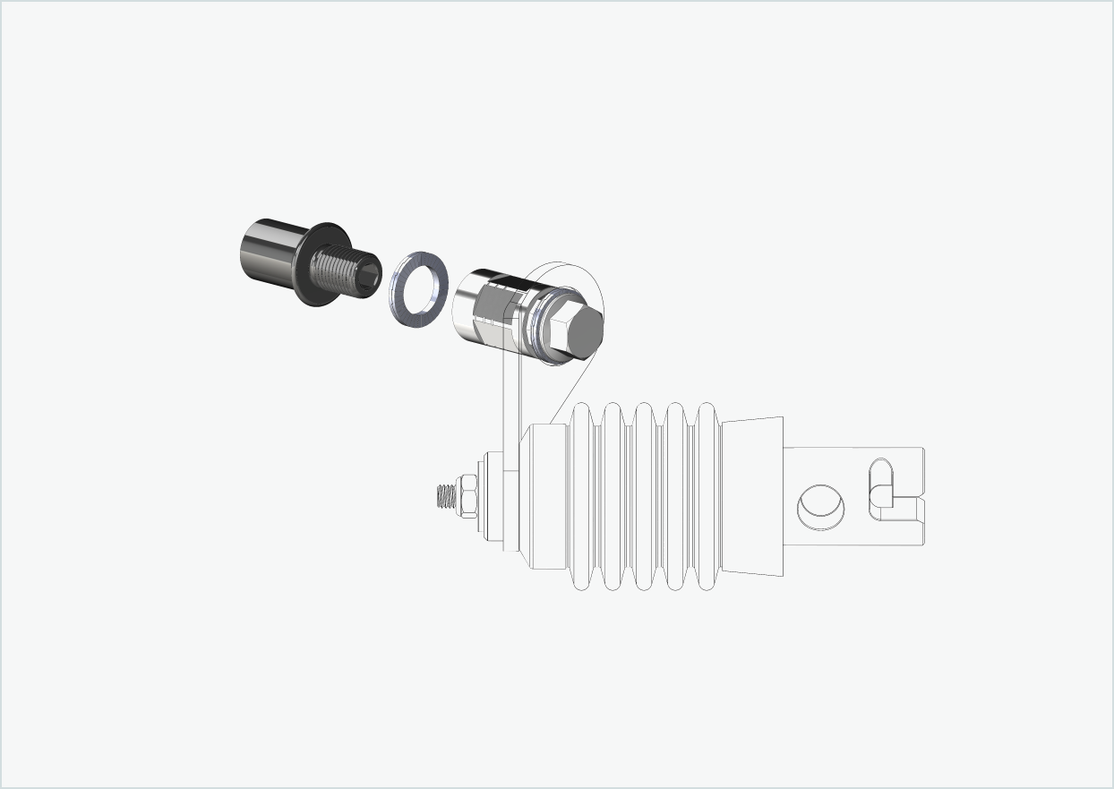 Cowboy 4 - Draadadapter kort - M12 x 1,25 | Bundel met adapter Weber