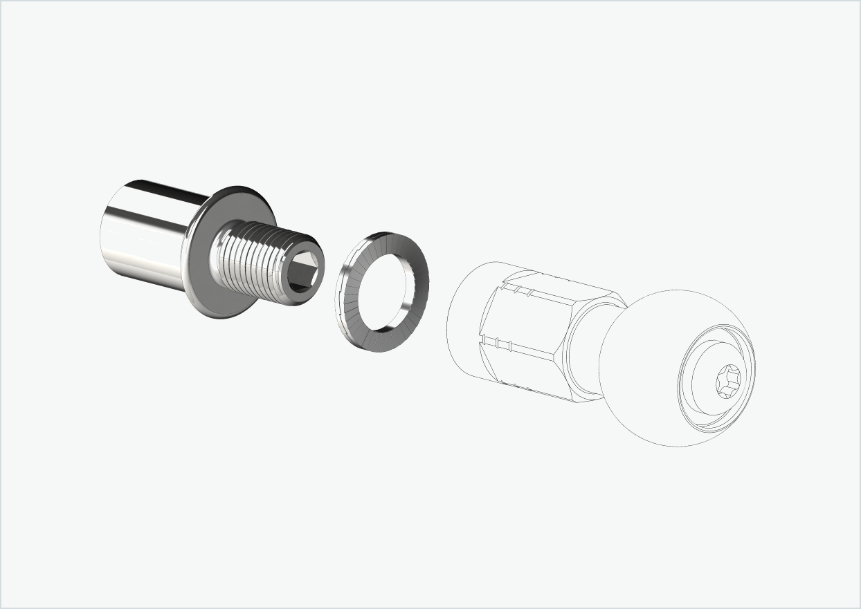 Schroefdraadadapter kort - M12 x 1,25 | geschikt voor COWBOY - Classic - Cruiser - Cruiser ST