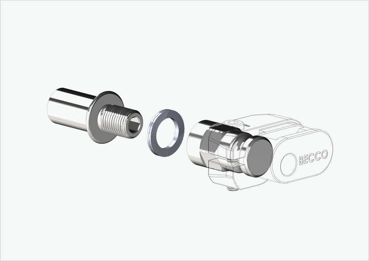 Cowboy 4 - Draadadapter lang - M12 x 1,25 | Bundel met adapter Leggero (BECCO)