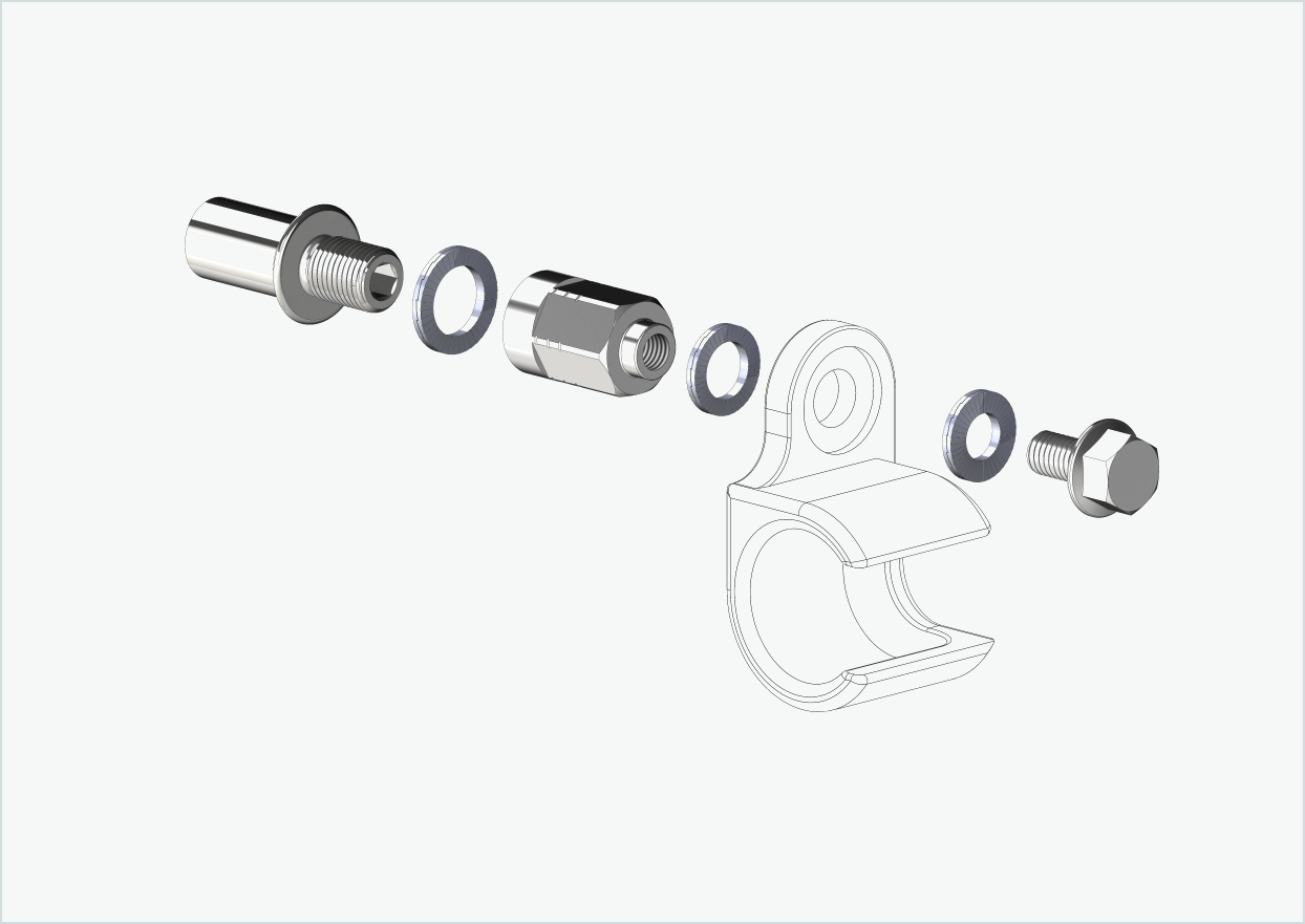 Cowboy 4 - Draadadapter lang - M12 x 1,25 | Bundel met adapter universeel