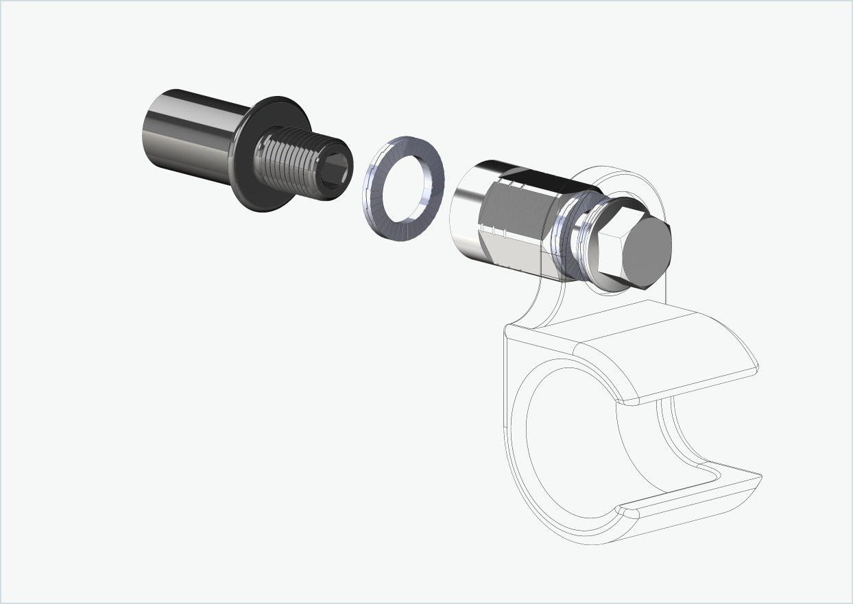 Cowboy 4 - Draadadapter lang - M12 x 1,25 | Bundel met adapter universeel