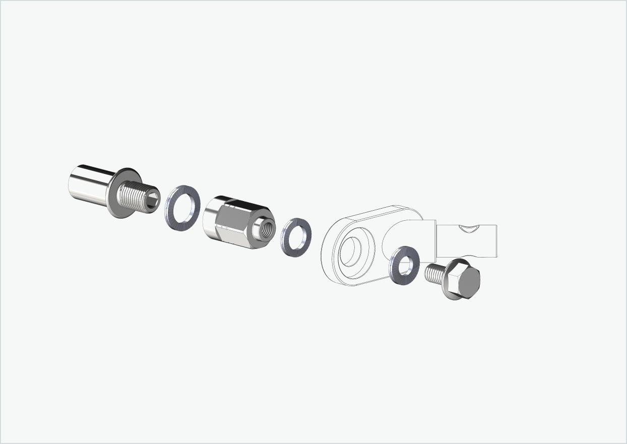 Cowboy 4 - Draadadapter lang - M12 x 1,25 | Bundel met adapter universeel