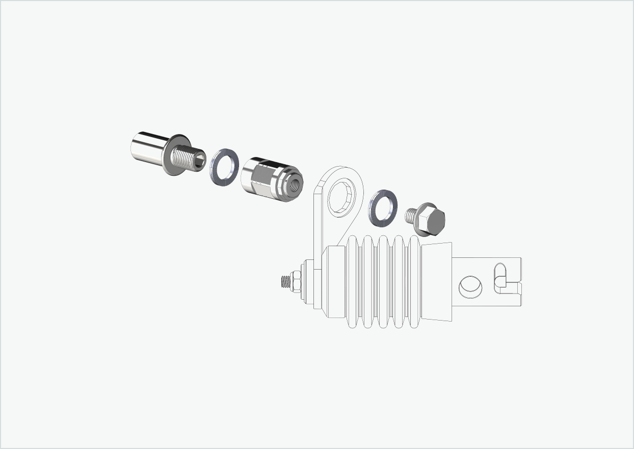 Cowboy 4 - Draadadapter lang - M12 x 1,25 | Bundel met adapter Weber