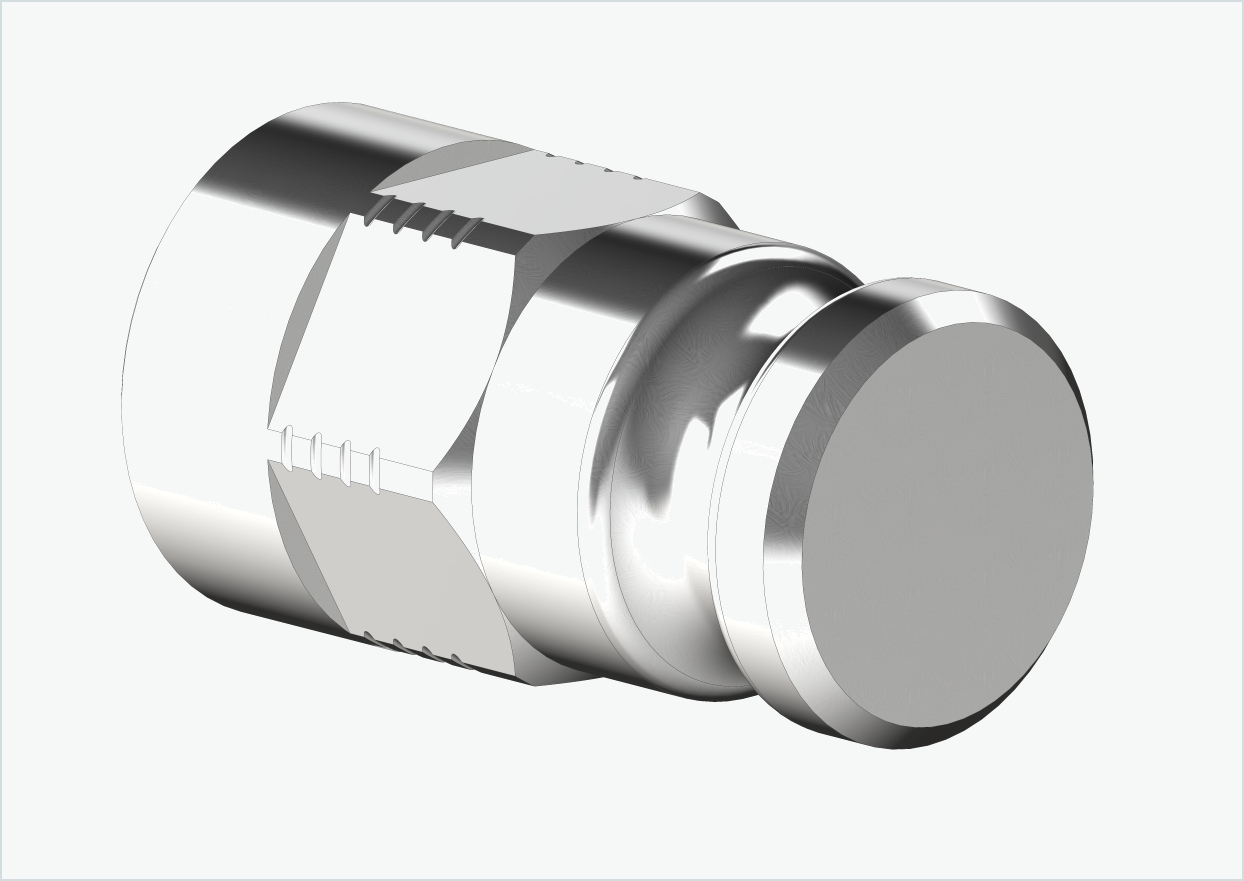 Adapter voor massieve as - M12 x 1,00 | voor Leggero (BECCO)