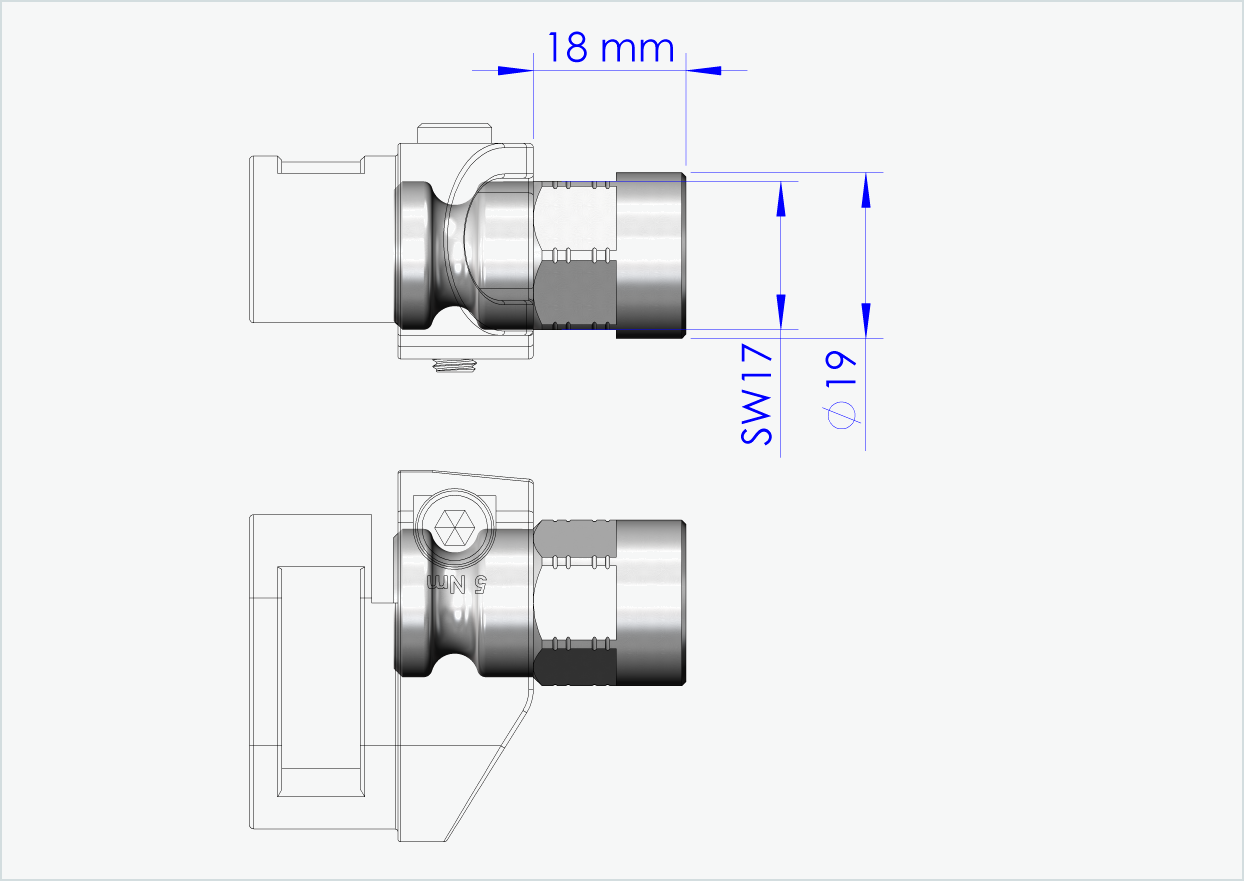 Adapter voor massieve as - FG 10.5 - (13/32 x 26) | voor Leggero (BECCO)