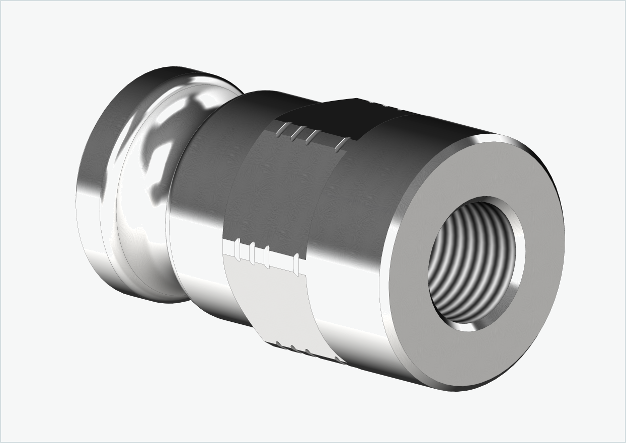 Adapter voor massieve as - M10 x 1,00 | voor Leggero (BECCO)