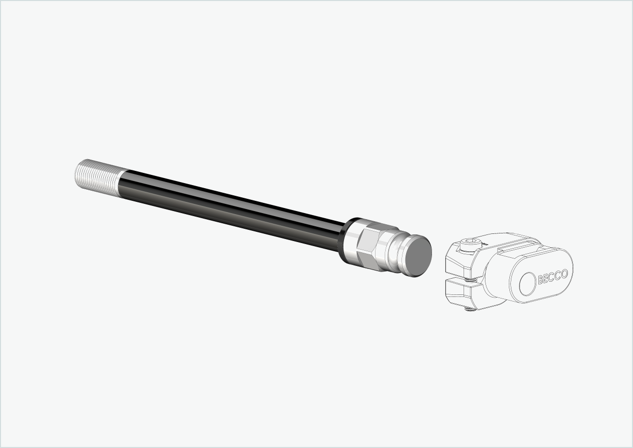 Snelspanas met adapter / M12 x 1,75 | voor Leggero aanhangwagens met BECCO systeem