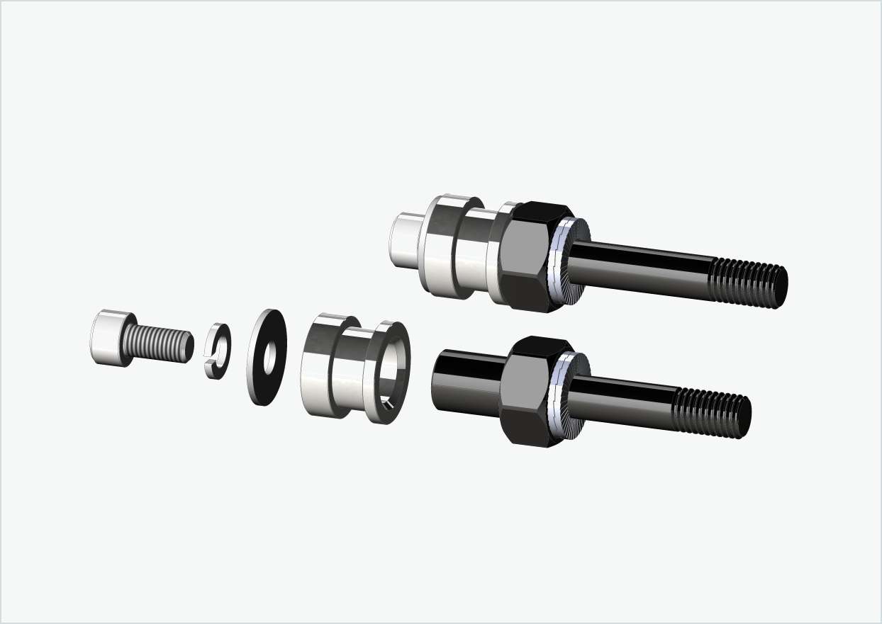 BOB YAK / IBEX schroefdraadadapterset (30mm/36mm) | voor Rohloff Speedhub 500-14 / A12