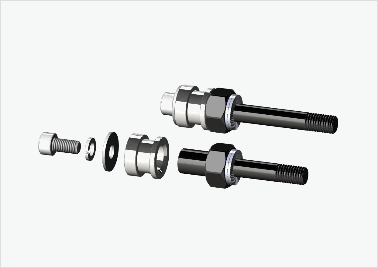 BOB YAK / IBEX schroefdraadadapterset (30mm/42mm) | voor Rohloff Speedhub 500-14 / A12