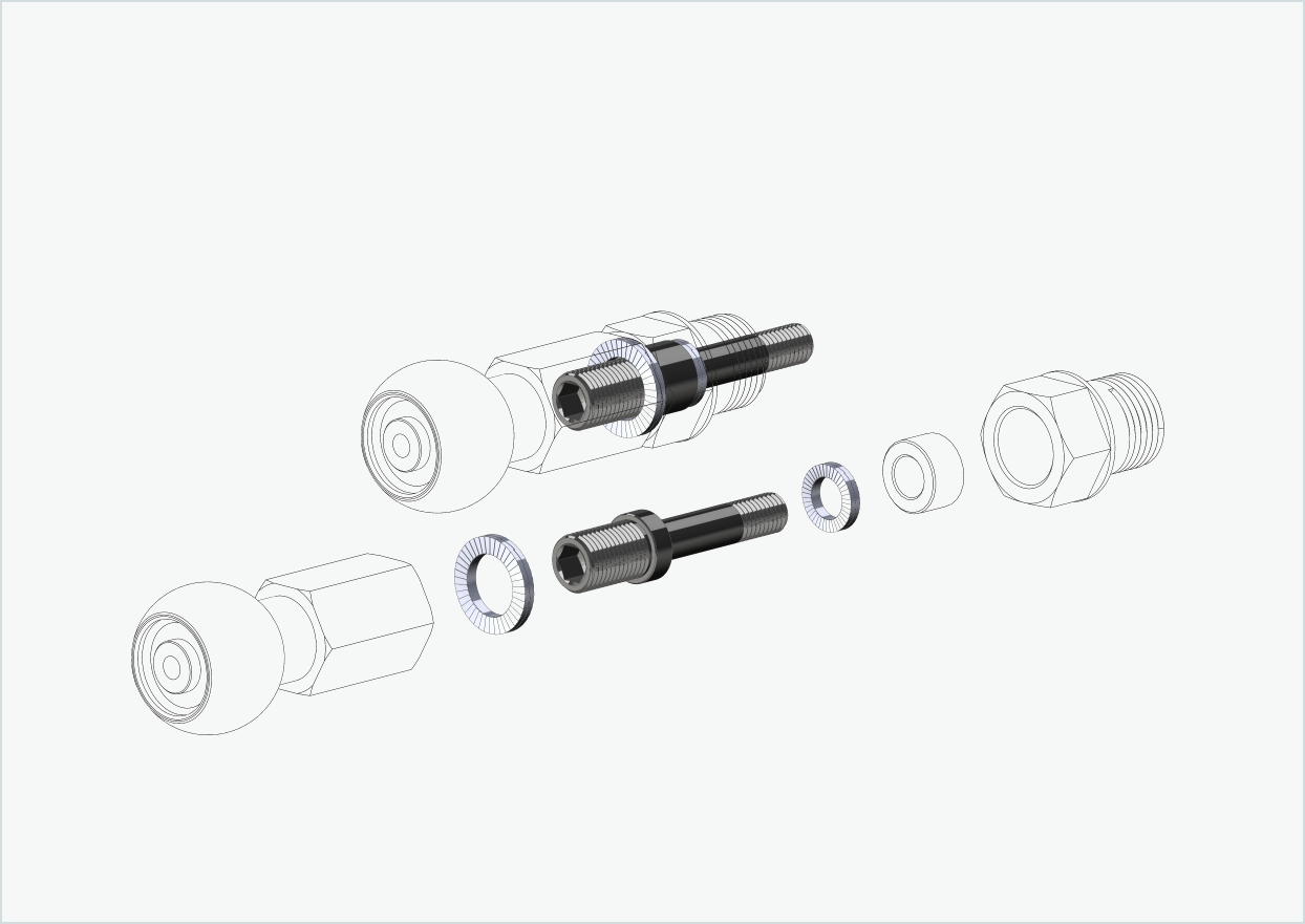 Burley COHO XC schroefdraadadapterset | voor HASE PINO met Rohloff Speedhub 500-14 / A12
