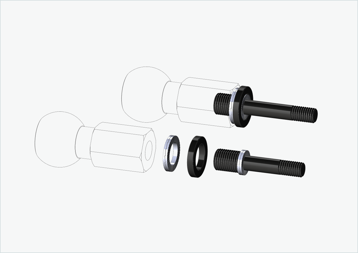 Burley COHO XC schroefdraadadapterset (30mm/36mm) | voor Rohloff Speedhub 500-14 / A12
