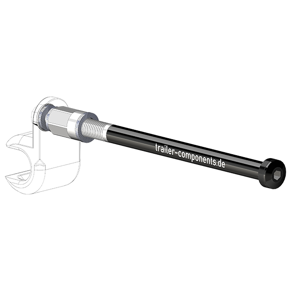 Snelspanassen met universele adapter voor TOUT TERRAIN | voor linkse draad M12 x 1,50 - geschikt voor Thule, Qeridoo, Burley, Hamax, Trixie en nog veel meer.