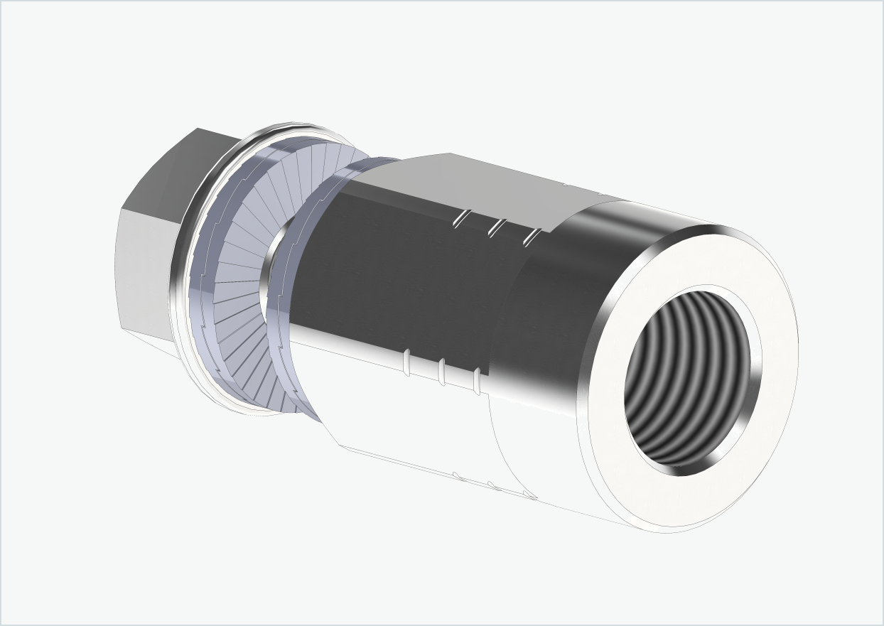 Adapter voor massieve as - M12 x 1,25
