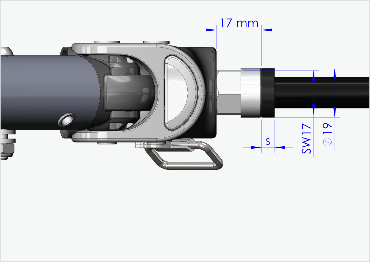 Doorgaande as met adapter / M12 x 1,75 | voor Croozer aanhangwagens vanaf 2018