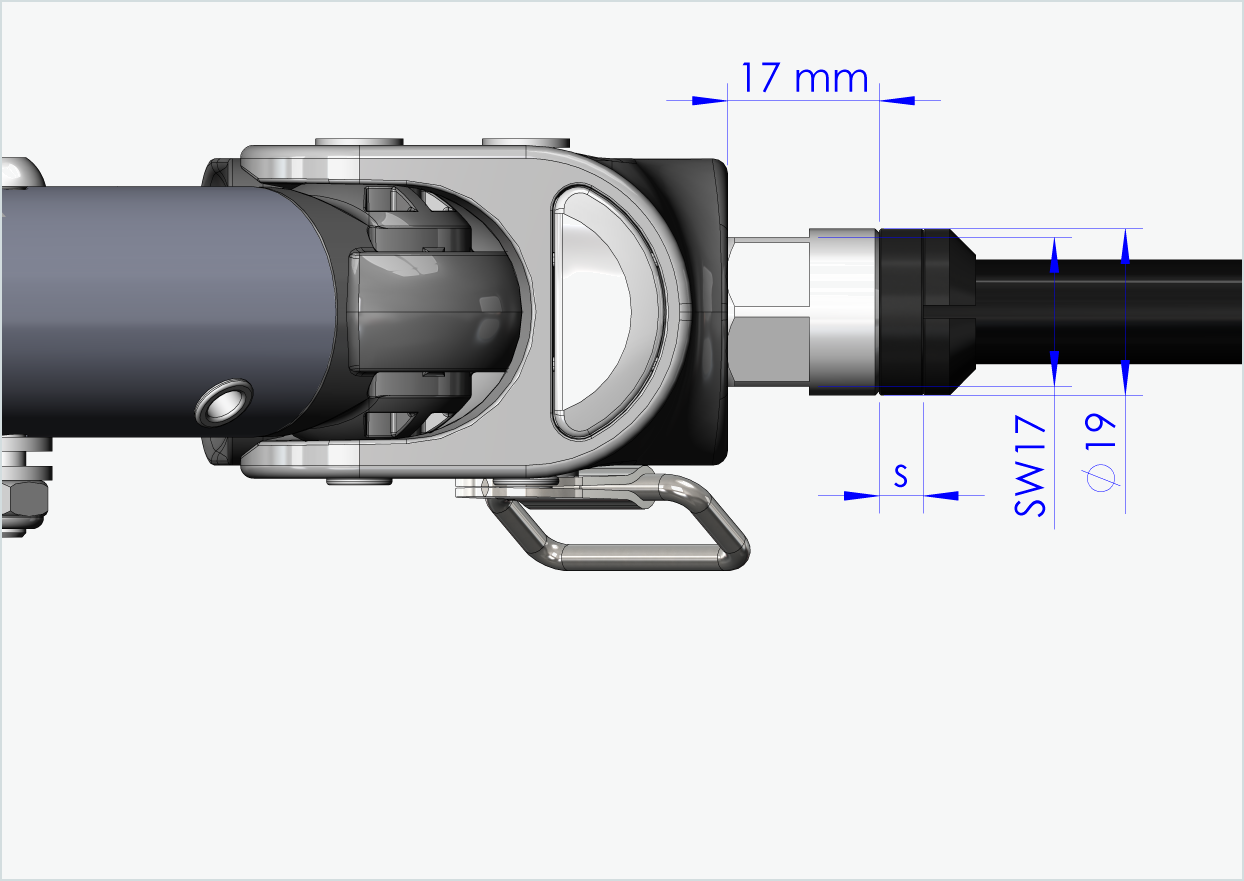 Syntace steekas (X-12) met adapter / M12 x 1,50 | voor Croozer aanhangwagens vanaf 2018