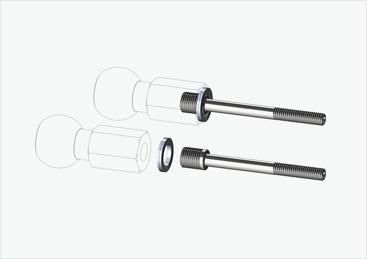 Burley COHO XC schroefdraad adapter set | voor Enviolo versnellingsnaven tot 2023