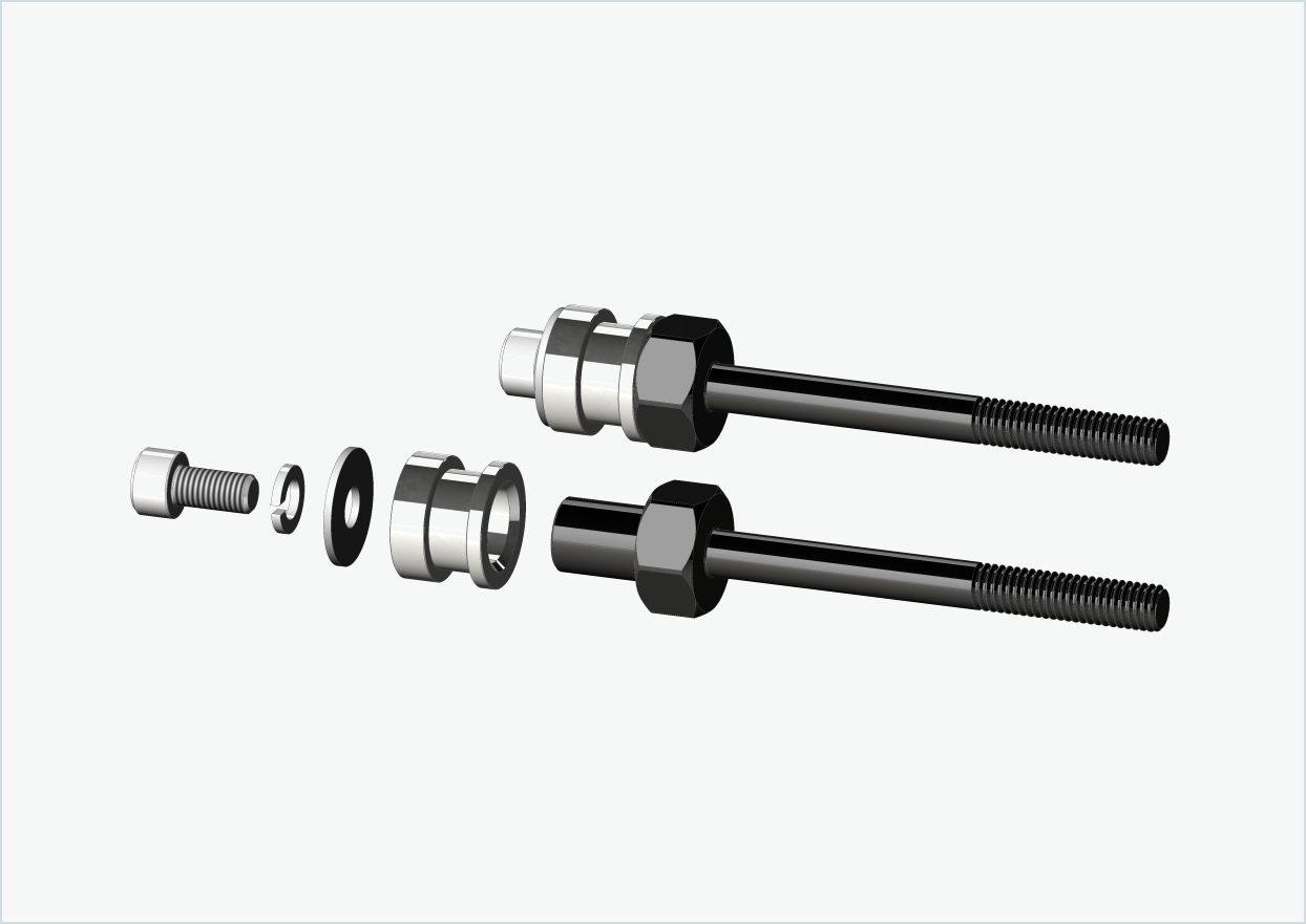 BOB YAK / IBEX schroefdraadadapterset | voor Enviolo versnellingsnaven tot 2023