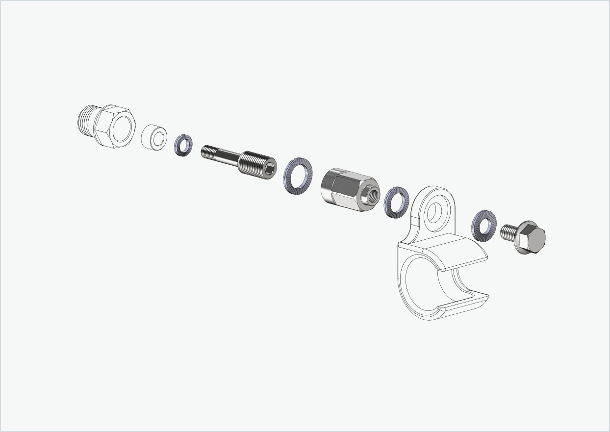 Universele adapter voor HASE PINO met Rohloff Speedhub A12 | geschikt voor Thule, Qeridoo, Burley, Prophete, Hamax, Trixie en nog veel meer.