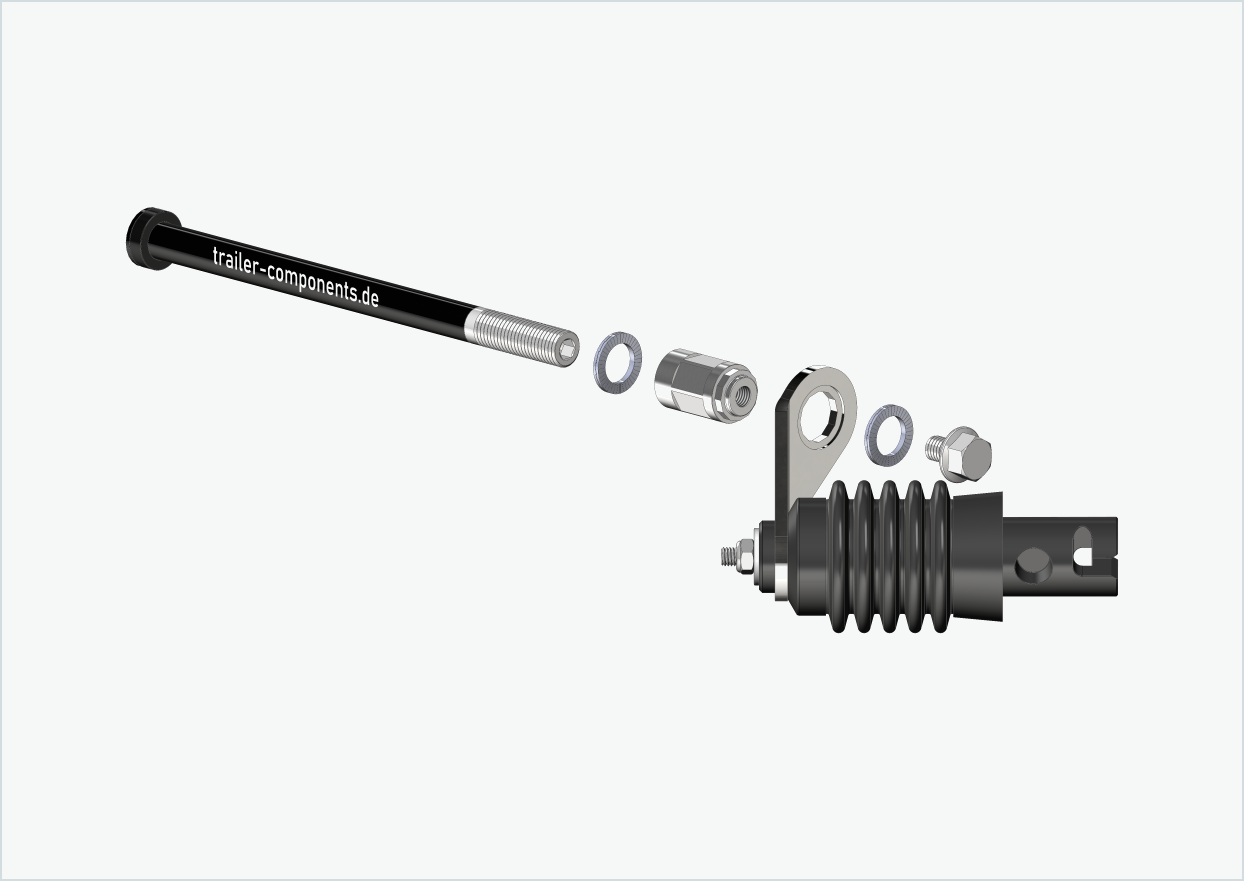 Snelspanas met Weber-adapter voor TOUT TERRAIN | voor linkse draad M12 x 1.50 - geschikt voor Weber koppelingen type: E - EL - ES