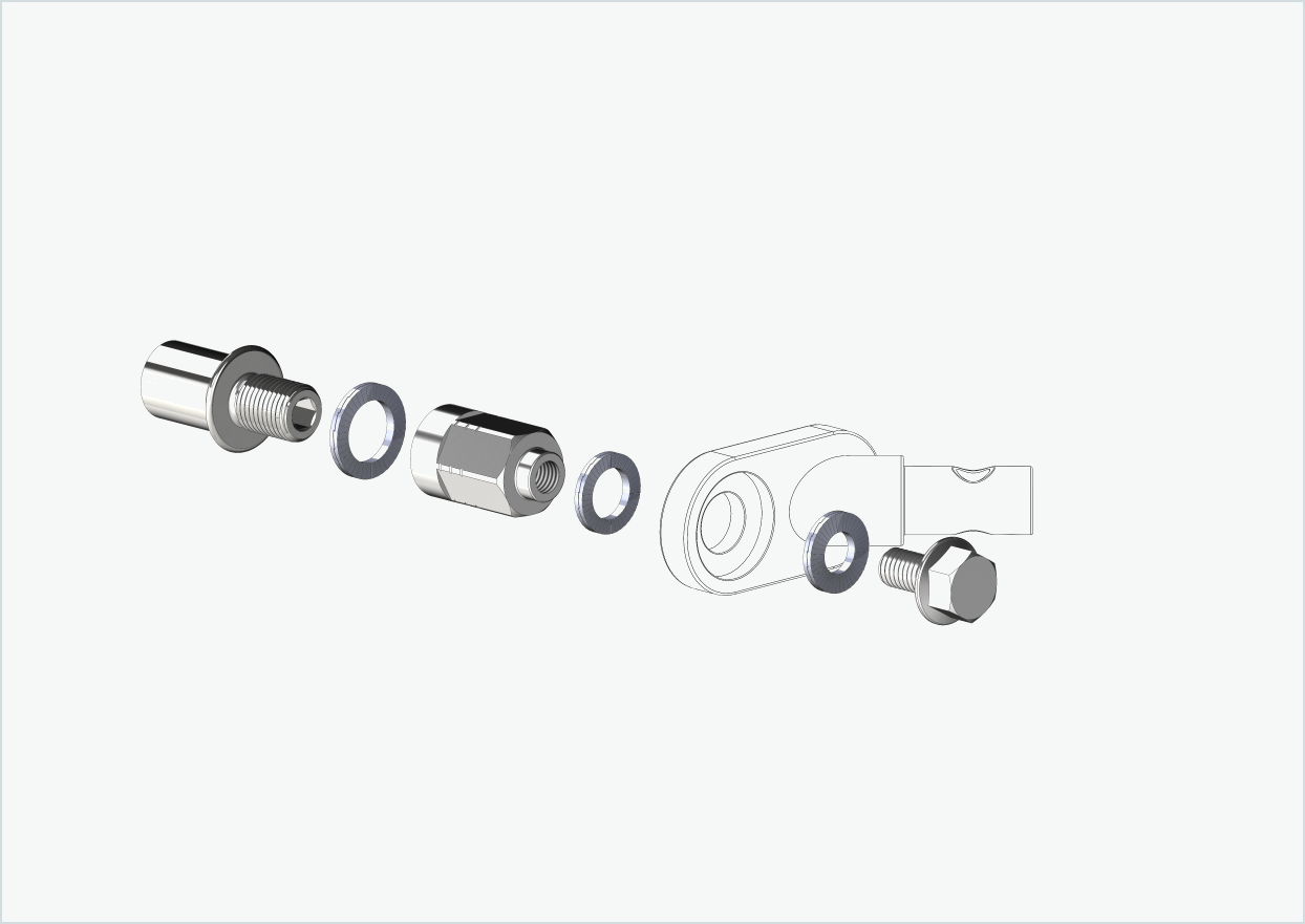 Cowboy 4 - Draadadapter kort - M12 x 1,25 | Bundel met adapter universeel