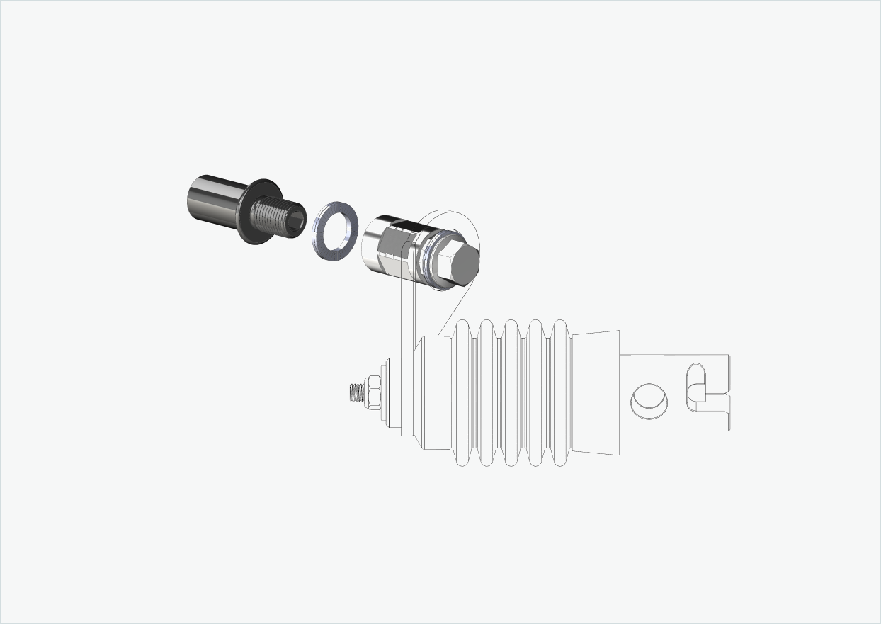 Cowboy 4 - Draadadapter lang - M12 x 1,25 | Bundel met adapter Weber