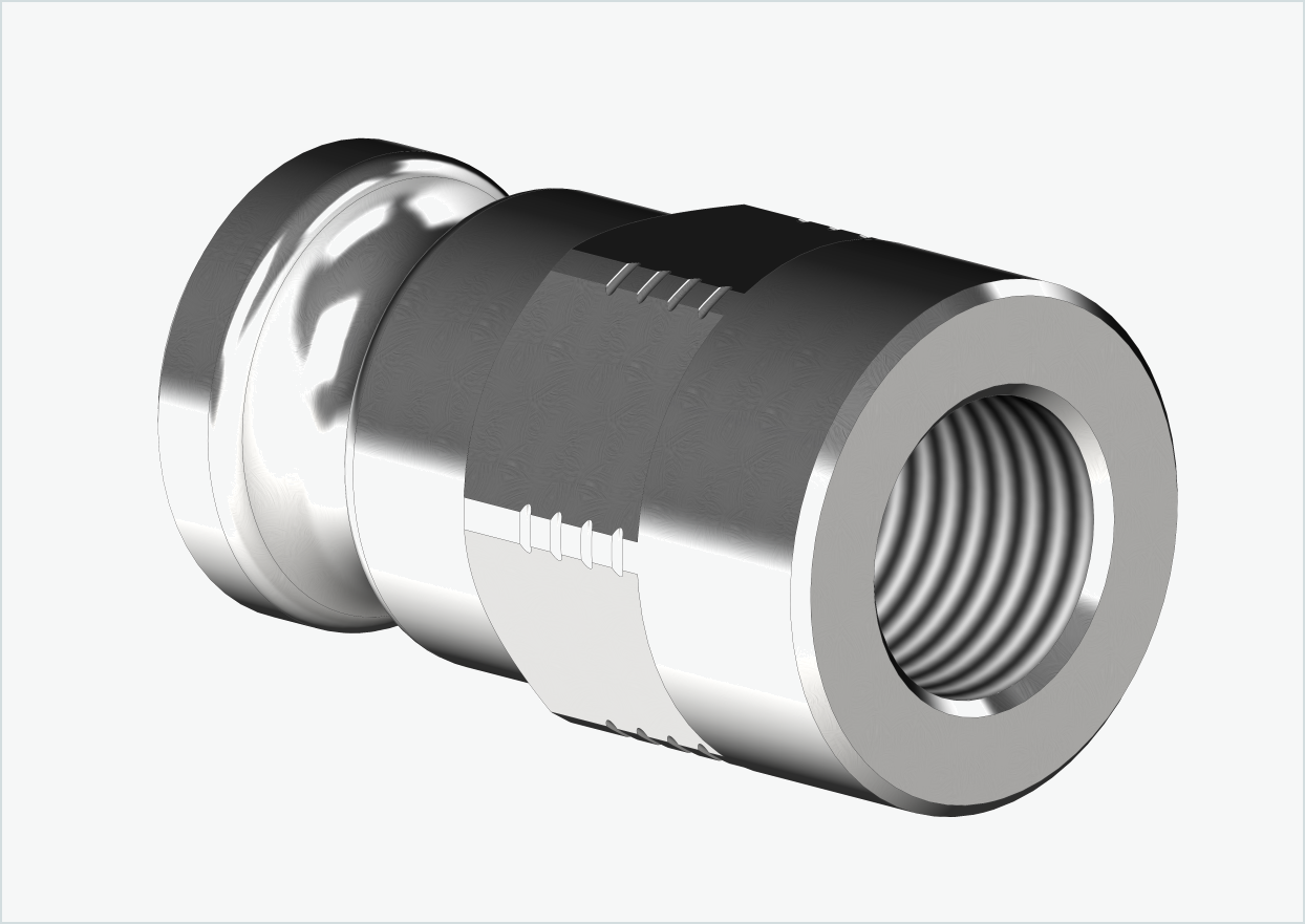 Adapter voor massieve as - M12 x 1,00 | voor Leggero (BECCO)