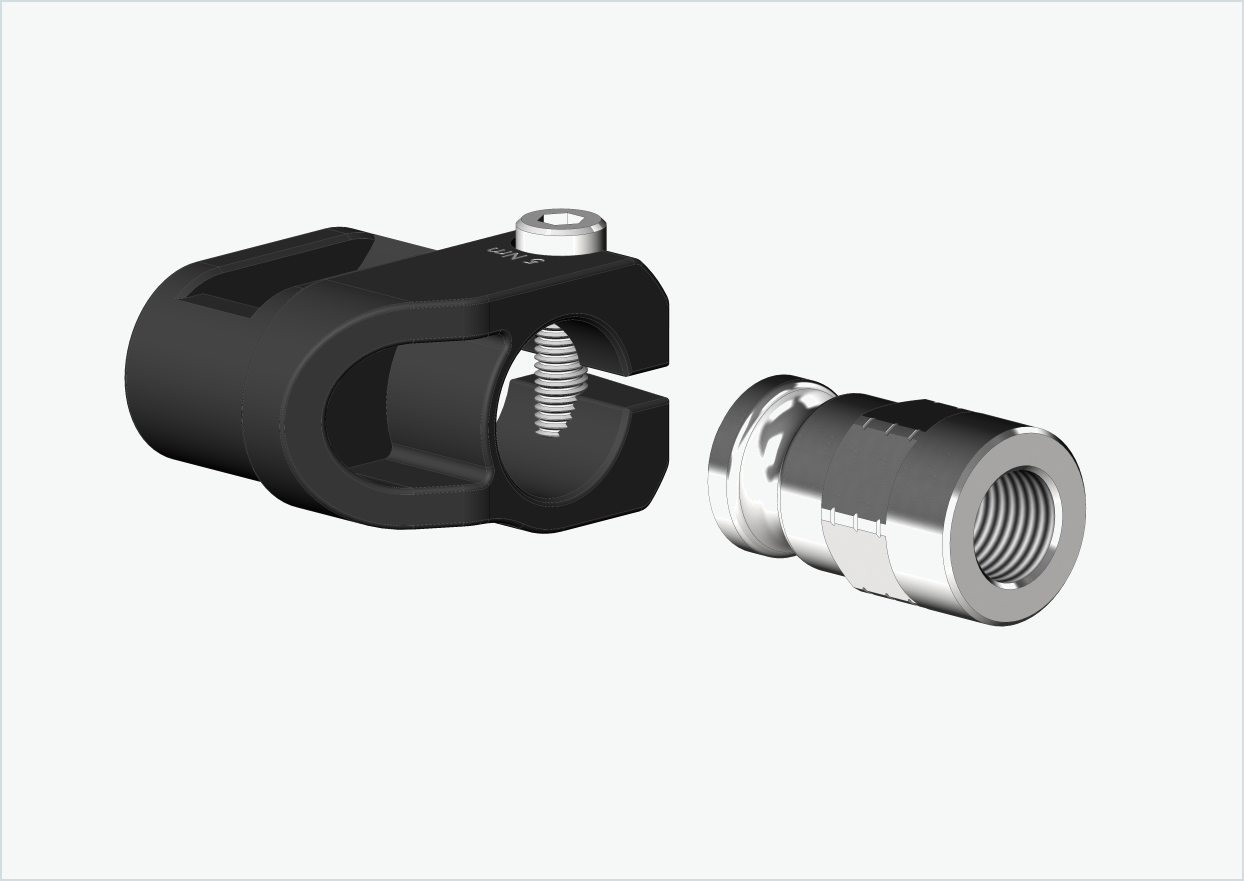 Adapter voor massieve as - M12 x 1,25 | voor Leggero (BECCO)