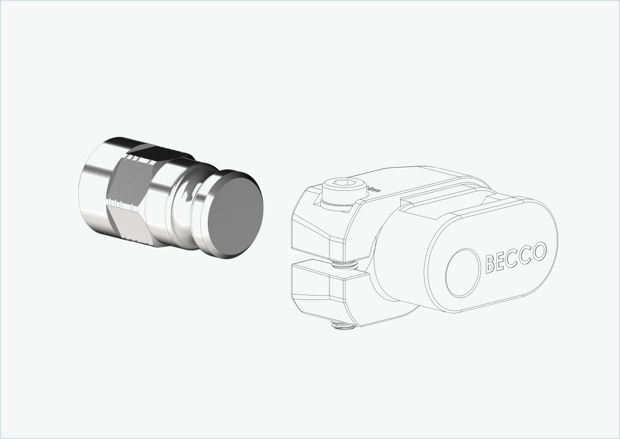 Adapter voor massieve as - FG 9.5 - (3/8 x 26) | voor Leggero (BECCO)