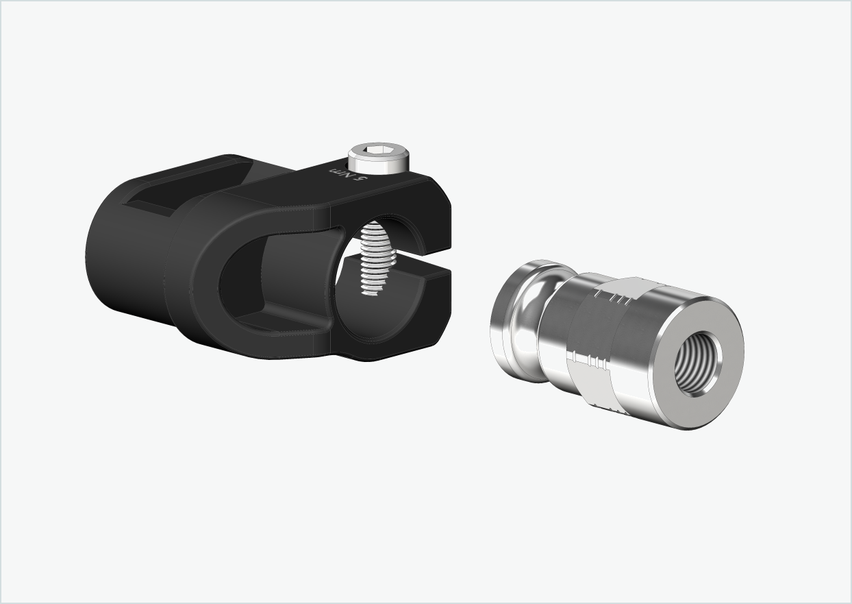 Adapter voor massieve as - FG 9.5 - (3/8 x 26) | voor Leggero (BECCO)